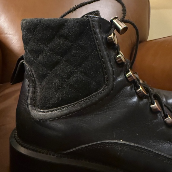 Aquatalia black Combat boots Size 8 - Picture 7 of 9